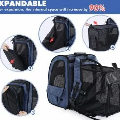 Beste Verkoop 🔔 Hete verkoop 🌟 A.K.A. Huisdierrugzak Opvouwbare Uitbreidbaar Hondendraagtas Rugzak Voor Katten En Kleine Honden Hondenrugzak Met Geventileerde Ontwerp Binnenste Veiligheidsriem - Puppy Draagtas Voor Kamperen Wande 🤩 🌟 -Tassen-dames Verkoop 550x464 6