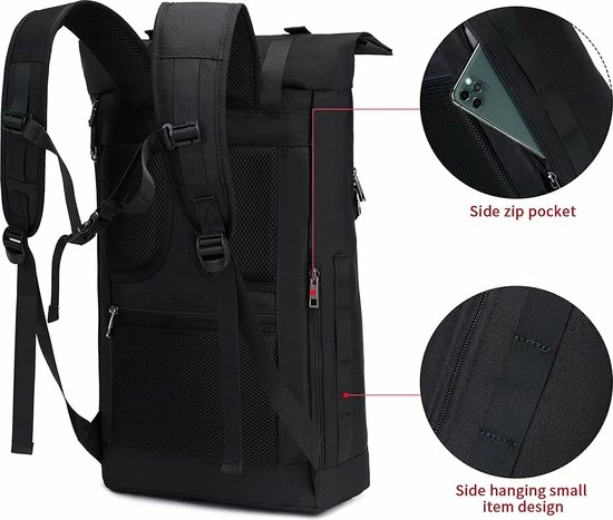 Groothandel β Flash-uitverkoop π― Myhozee Laptop Rugzak Voor Mannen Vrouwen Past 15.6 Inch Laptop Roll Top Waterdicht Reizen Wandelen Rugzak Lichtgewicht Casual Dagrugzak Casual Daypack Oxford Stijlvol Schooltas π π 4 Groothandel β Flash-uitverkoop π― Myhozee Laptop Rugzak Voor Mannen Vrouwen Past 15.6 Inch Laptop Roll Top Waterdicht Reizen Wandelen Rugzak Lichtgewicht Casual Dagrugzak Casual Daypack Oxford Stijlvol Schooltas π π - Afbeelding 4