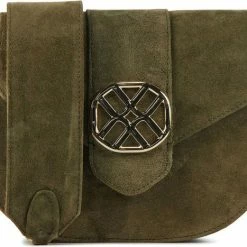Goedkoop 🛒 Uitgang 👍 Unisa Crossbodytas Dames / Handtas - Suède - Zfatima - Olijfgroen 👏 👏