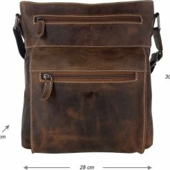 Groothandel 🔔 Flash-uitverkoop ❤️ Arrigo Tas • Schoudertas • Crossbody Tas Dames • Leer • Buffelleer • Cognac 🎉 🥰 -Tassen-dames Verkoop 550x474 3