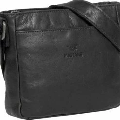 Coupon 🤩 Coupon 😍 Mustang® Official Mustang Catania Schoudertas Leer Zwart 😀 🎉