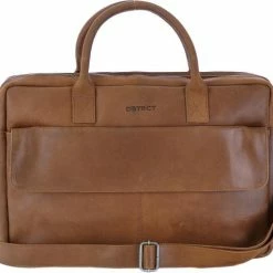 Uitgang ✨ Top 10 🌟 DSTRCT Special Laptopbag 2-vaks 17" Cognac 😀 👏