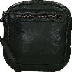 Korting 😉 Korting 🎁 Bear Design Crossbodytas Cow Lavato Leer - Zwart 🔔 ✨