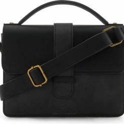 Beste Verkoop 💯 Top 10 💯 Violet Hamden Essential Bag Dames Crossbody Tas Leer - Zwart 🔔 😍 -Tassen-dames Verkoop 550x497 2