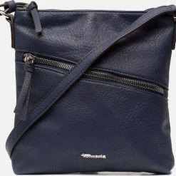 Nieuw 👍 Promo 🧨 Tamaris Alessia Schoudertas Blauw Imitatieleer - Dames - Maat 1 😀 🌟