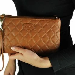 Promo ⭐ Top 10 🧨 Buono Leather Crossbody Madrid - Cognac 💯 🎉