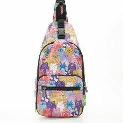 Aanbiedingen ✨ Promo 🔔 Eco Chic - Crossbody Bag - I09ME - Multiple - Cats ✨ ❤️