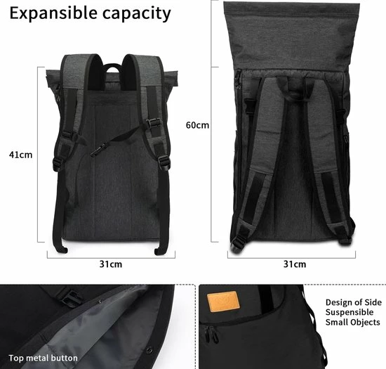 Groothandel β Flash-uitverkoop π― Myhozee Laptop Rugzak Voor Mannen Vrouwen Past 15.6 Inch Laptop Roll Top Waterdicht Reizen Wandelen Rugzak Lichtgewicht Casual Dagrugzak Casual Daypack Oxford Stijlvol Schooltas π π 6 Groothandel β Flash-uitverkoop π― Myhozee Laptop Rugzak Voor Mannen Vrouwen Past 15.6 Inch Laptop Roll Top Waterdicht Reizen Wandelen Rugzak Lichtgewicht Casual Dagrugzak Casual Daypack Oxford Stijlvol Schooltas π π - Afbeelding 6