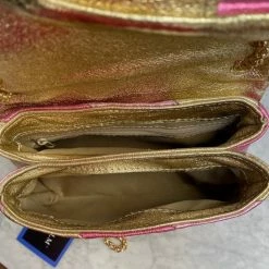 Coupon ⭐ Coupon 🛒 Lundholm Schoudertas Dames Crossbody Tas Dames Regenboog Kleuren Metallic - Echt Leer - Roze Goud | Lillestrøm Serie 🥰 🌟 -Tassen-dames Verkoop 550x526 1