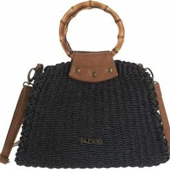 Coupon 💯 Groothandel 🤩 Kbas - Zwarte Raffia Handtas - Handtas - Handtas Riet - Kbas - Schoudertas - Handtas Dames - Handtassen - Handtassen Dames Schoudertassen - Handtas Zwart - Handtas Klein ❤️ 😉