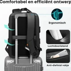 Coupon 😍 Top 10 🥰 Homezie Rugzak | Inclusief USB Oplaadstation | Waterdichte Rugzak | Anti Diefstal Rugzak | Uit Te Breiden Tot 35 Liter | Laptoptas | Reistas 🥰 👏 -Tassen-dames Verkoop 550x528