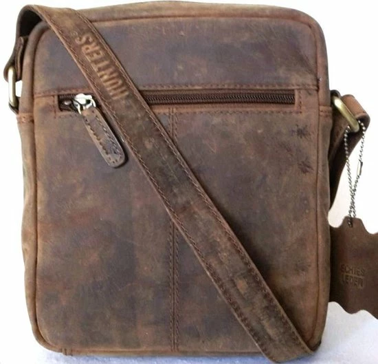 Coupon β€οΈ Uitgang π Hunters Leren Crossbody Tas - Bruin - Buffelleer - Handig Formaat - (bxhxd) Ca. 18cm X 20cm X 6cm π π 4 Coupon β€οΈ Uitgang π Hunters Leren Crossbody Tas - Bruin - Buffelleer - Handig Formaat - (bxhxd) Ca. 18cm X 20cm X 6cm π π - Afbeelding 4