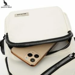 Aanbiedingen 😍 Goedkoop 🥰 San Vitale® - Vegan Leren Slingbag - SBag - Schoudertas - Rugzak - Crossbody Bag - Rood 👏 🎁 -Tassen-dames Verkoop 550x539 10