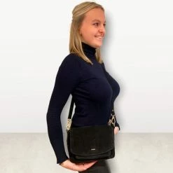 Beste deal 👏 Beste Verkoop 🔥 DSTRCT Kleine Schoudertas / Crossbody Tas Dames - Leer - Portland Road - Zwart ✨ 😉 -Tassen-dames Verkoop 550x539 2