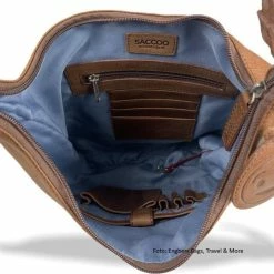 Promo 🎉 Hete verkoop ⭐ Saccoo Kleine Schoudertas / Crossbody Tas Dames - Leer - Caracas - Cognac 🛒 👍 -Tassen-dames Verkoop 550x540