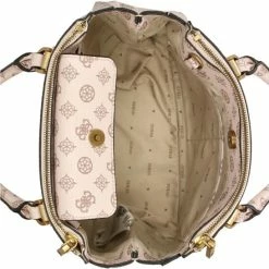 Hete verkoop 😀 Promo 🔥 Guess Medium Schoudertas / Crossbody Tas Dames - Centre Stage - Wit 😀 😀 -Tassen-dames Verkoop 550x547