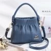 Beste Verkoop 🔥 Uitgang 👏 N3 Collecties Nieuwe Dames Kleine Handtas Designer Pu Lederen Emmer Schoudertas Crossbody Tas-Blauw 🥰 🎁