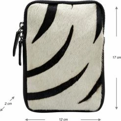 Goedkoop 😍 Beste deal ⌛ Arrigo Leren Telefoontasje Dames Met Een Verstelbare Schouderband - Zwart Met Dierenprint -Telefoon Hoesje 🌟 🥰 -Tassen-dames Verkoop 550x549 5