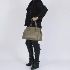 Coupon 🤩 Gloednieuw 🎉 B-ARTIKEL BELUCIA Celana Dames Handtas - Schoudertas LARGE Kalfsleer, Kleur REEKALF / SMOKE - BRUIN 👍 ❤️ -Tassen-dames Verkoop 550x550 216