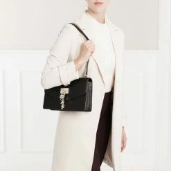 Aanbiedingen 🛒 Uitgang ⭐ DKNY Elissa Black Gold-coloured Schoudertas - 🤩 🤩 -Tassen-dames Verkoop 550x550 261