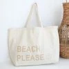 Hete verkoop ⌛ Beste recensies van 👏 Love Ibiza Canvas Strandtas Beach Please Beige 😉 🛒