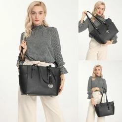 Beste deal 🎉 Aanbiedingen 👏 Miss Lulu Dames Schoudertas - Handtas - Laptoptas 13.3" – Zwart (LM1642 BK) 🧨 🤩 -Tassen-dames Verkoop 550x550 503