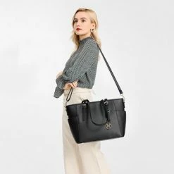 Beste deal 🎉 Aanbiedingen 👏 Miss Lulu Dames Schoudertas - Handtas - Laptoptas 13.3" – Zwart (LM1642 BK) 🧨 🤩 -Tassen-dames Verkoop 550x550 504