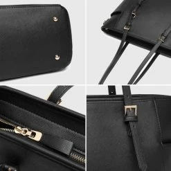 Beste deal 🎉 Aanbiedingen 👏 Miss Lulu Dames Schoudertas - Handtas - Laptoptas 13.3" – Zwart (LM1642 BK) 🧨 🤩 -Tassen-dames Verkoop 550x550 508