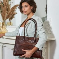 Kopen 🎁 Beste Pirce 👏 Isabel Bernard Honoré Dames Handtas Leer - Bruin 💯 🧨 -Tassen-dames Verkoop 550x550 549