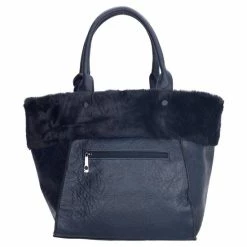 Promo 👏 Beste recensies van 🥰 Dudlin Hand & Schoudertas Navy Blauw Fake Fur Met Leuke Hanger Trendy Tas 🔥 👏 -Tassen-dames Verkoop 550x550 575