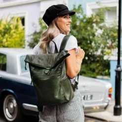 Beste Verkoop 🎉 Coupon 🔔 Bear Design Pergola - Leren Laptop Rolltop Rugzak - 13 Inch - Oker Geel 🤩 ✔️ -Tassen-dames Verkoop 550x550 605