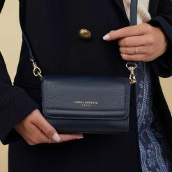 Kopen 🔥 Groothandel 🔥 Isabel Bernard Femme Forte Dames Crossbody Tas Leer - Blauw 🛒 🧨