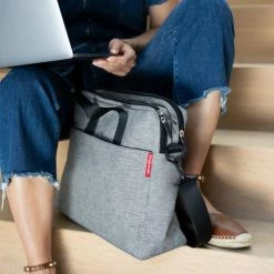 Begroting 🛒 Gloednieuw 🔥 Reisenthel Workbag Schoudertas Werktas - 13L - Twist Silver Grijs 😀 🎉 -Tassen-dames Verkoop 550x550 630