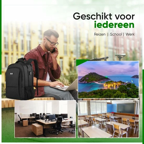 Beste deal โค๏ธ Coupon ๐ Navy Madden Rugzak Met USB Poort 28L - Zwart - Luxe Laptop Rugtas 15.6 Inch Met Laptopvak - Heren - Dames - Jongens - Meisje - Waterafstotend - Rugzakken โญ ๐งจ 3 Beste deal โค๏ธ Coupon ๐ Navy Madden Rugzak Met USB Poort 28L - Zwart - Luxe Laptop Rugtas 15.6 Inch Met Laptopvak - Heren - Dames - Jongens - Meisje - Waterafstotend - Rugzakken โญ ๐งจ - Afbeelding 3