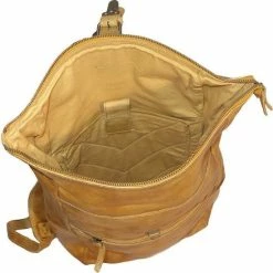 Beste Verkoop 🎉 Coupon 🔔 Bear Design Pergola - Leren Laptop Rolltop Rugzak - 13 Inch - Oker Geel 🤩 ✔️ -Tassen-dames Verkoop 550x553 8