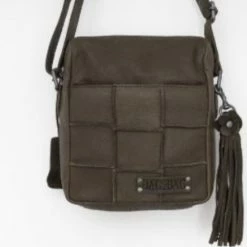 Promo 🥰 Promo ❤️ Klein Leren Schoudertasje, Olive/ Groen Bag2Bag Blanes 👏 🥰