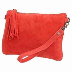 Beste Pirce ✨ Kopen 🎉 Charm London Brixton Suede Leren Clutch / Avondtasje - Rood 🌟 🥰 -Tassen-dames Verkoop 550x557 11