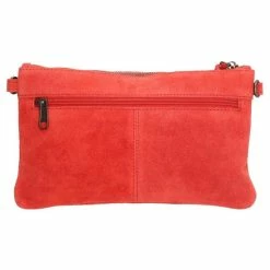 Beste Pirce ✨ Kopen 🎉 Charm London Brixton Suede Leren Clutch / Avondtasje - Rood 🌟 🥰 -Tassen-dames Verkoop 550x557 9