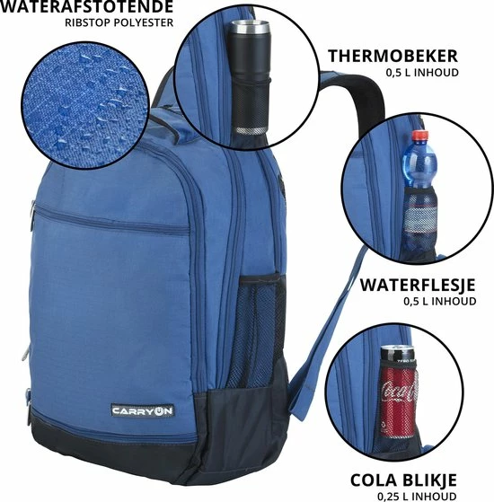 Beste deal ๐ Beste Verkoop ๐ฏ CarryOn Laptop Rugzak - Daily Laptoptas 28 Liter - Blauw ๐ ๐ 4 Beste deal ๐ Beste Verkoop ๐ฏ CarryOn Laptop Rugzak - Daily Laptoptas 28 Liter - Blauw ๐ ๐ - Afbeelding 4
