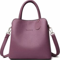 Goedkoop 🔥 Begroting ⭐ Hugh's Dames Designer Handtas, Women Hand Bag, Draagtas, Schoudertas, Damestas, Paars ❤️ 😍