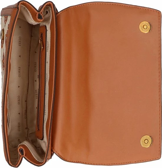 Coupon ๐งจ Beste Pirce ๐ GUESS Katey Dames Schoudertas Kunstleer;Textiel - Cognac ๐ ๐ 4 Coupon ๐งจ Beste Pirce ๐ GUESS Katey Dames Schoudertas Kunstleer;Textiel - Cognac ๐ ๐ - Afbeelding 4