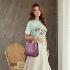 Goedkoop 🔥 Begroting ⭐ Hugh's Dames Designer Handtas, Women Hand Bag, Draagtas, Schoudertas, Damestas, Paars ❤️ 😍 -Tassen-dames Verkoop 550x585 7