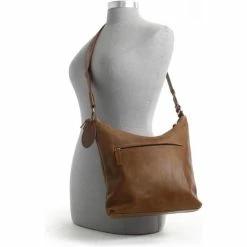 Promo 🎉 Hete verkoop ⭐ Saccoo Kleine Schoudertas / Crossbody Tas Dames - Leer - Caracas - Cognac 🛒 👍 -Tassen-dames Verkoop 550x586 3