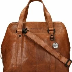 Top 10 😀 Flash-uitverkoop 👍 Spikes & Sparrow Laptoptas / Werktas / Aktetas Dames - Bronco - 12 Inch - Leer - Cognac ✨ ✔️