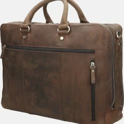 Top 10 🎉 Hete verkoop 👏 Leonhard Heyden Salisbury Briefcase 2 Compartments Brown 🔔 🎉 -Tassen-dames Verkoop 550x595 1