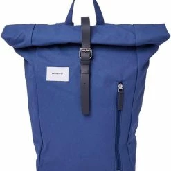 Nieuw ⭐ Hete verkoop 🛒 Sandqvist Dante Blue With Blue Leather Rugzak SQA1691 Blauw, Duurzaam 15 Inch 🧨 😉 -Tassen-dames Verkoop 550x610