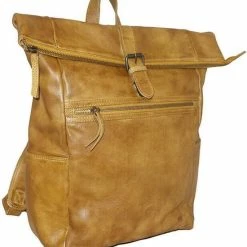 Beste Verkoop 🎉 Coupon 🔔 Bear Design Pergola - Leren Laptop Rolltop Rugzak - 13 Inch - Oker Geel 🤩 ✔️ -Tassen-dames Verkoop 550x615 4