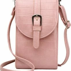 Goedkoopste 🎁 Promo 👏 ZILOU® Telefoontasje - Dames - Croco Motief - Roze 🎁 🛒 -Tassen-dames Verkoop 550x623 2