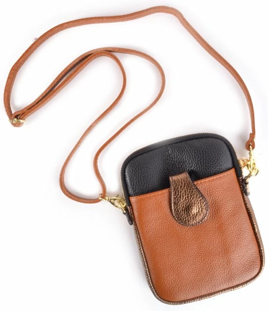 Goedkoopste 𧨠Beste Pirce π₯° Giuliano Leren Telefoontasje - Schoudertas - Bruin / Zwart π π 4 Goedkoopste 𧨠Beste Pirce π₯° Giuliano Leren Telefoontasje - Schoudertas - Bruin / Zwart π π - Afbeelding 4