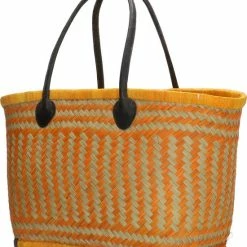 Beste Pirce 🔔 Uitgang 💯 PE Florence PE-Florence Bozaka Rieten Mand - Okergeel ✔️ 💯